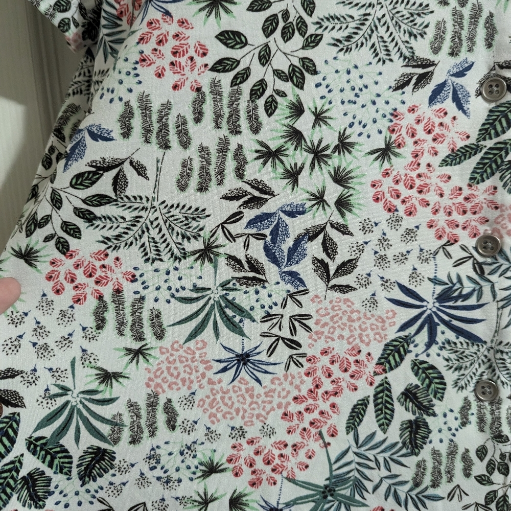 Women's Small Echo Floral Botanical sleep shirt TOP ONLY - Picture 4 of 10